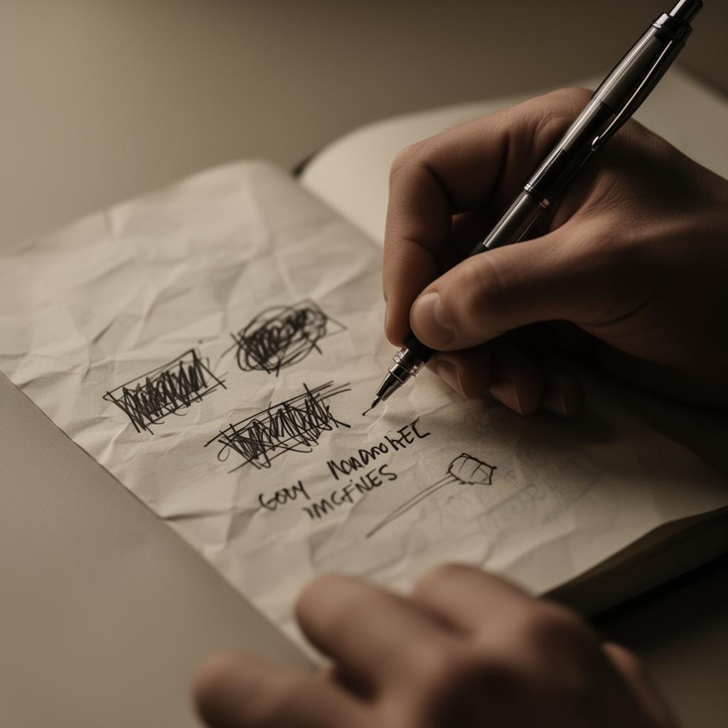 Messy notes — frustrated handwriting